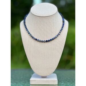 Vibrant Lapis Lazuli and 18K Gold-Plated Waterproof Necklace
